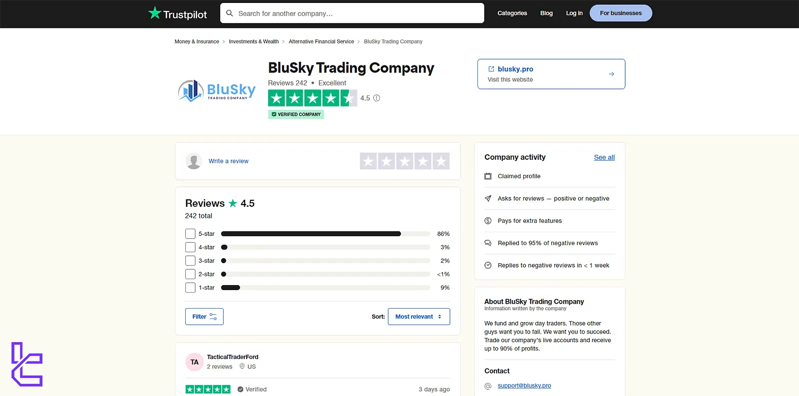 BluSky on Trustpilot