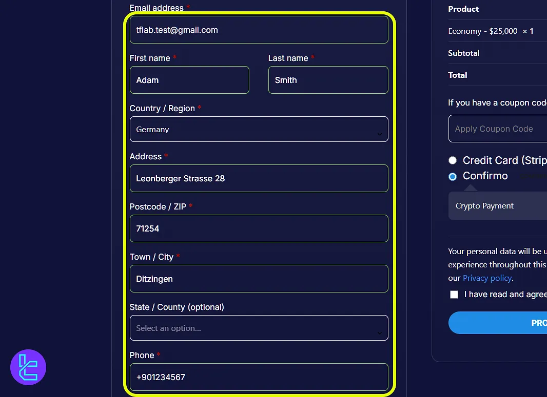 Global Forex Funds form
