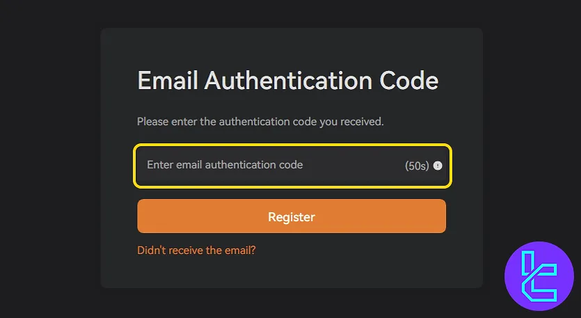 Deepcoin account setup email verification