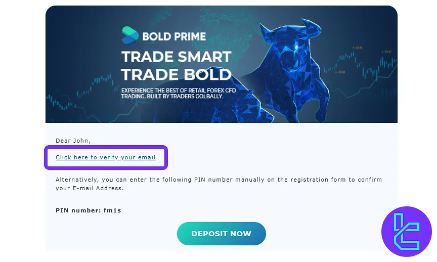 Confirm Bold Prime Email To Register
