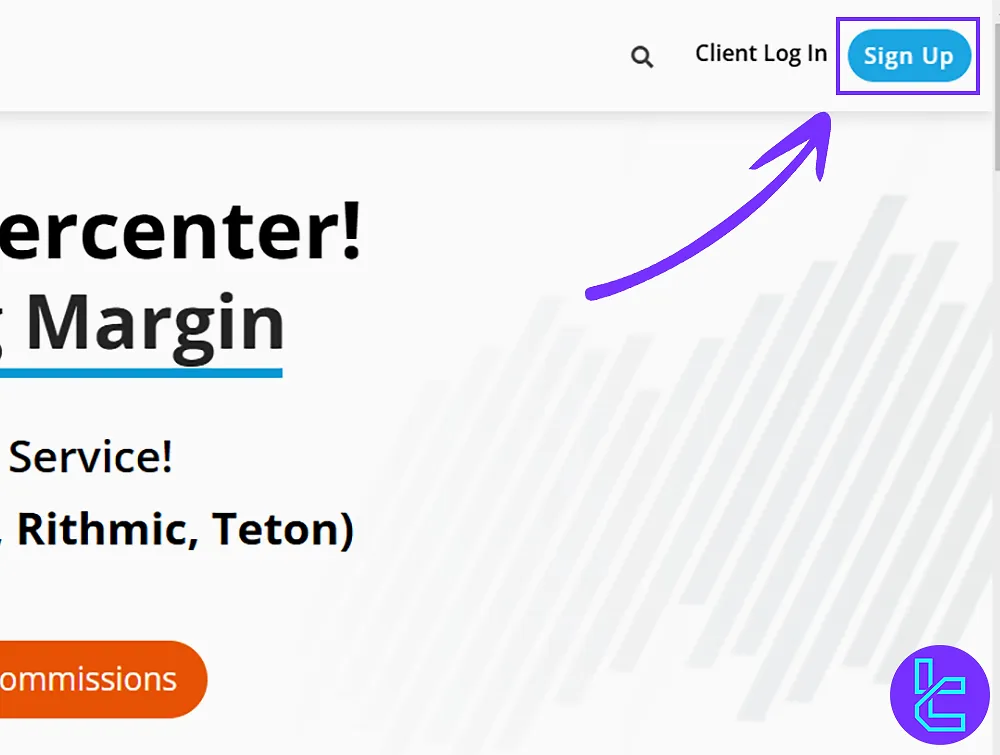 Accessing the signup page on AMP Futures
