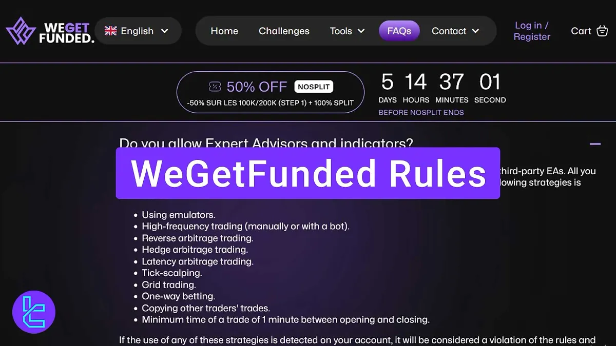 WeGetFunded Rules - No HFT or Arbitrage [30% Consistency] 2025