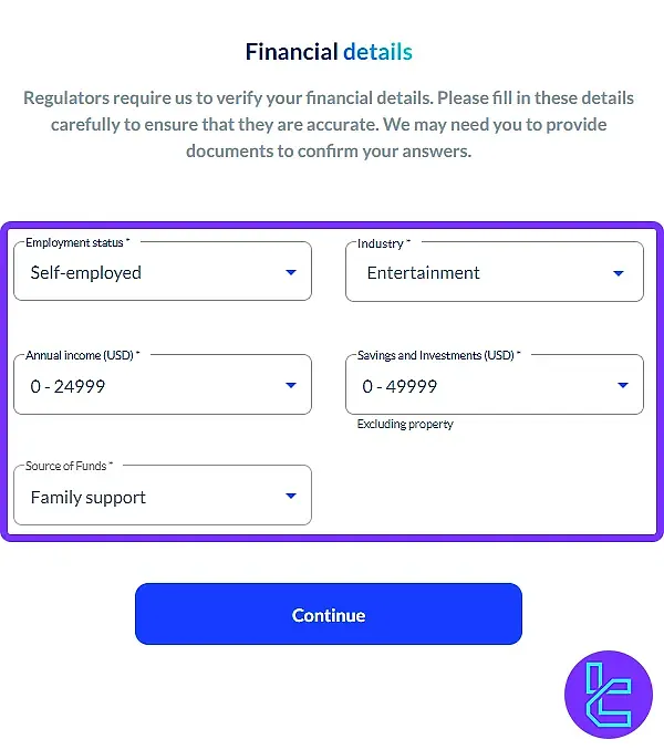 Financial Profile for Skilling Registration