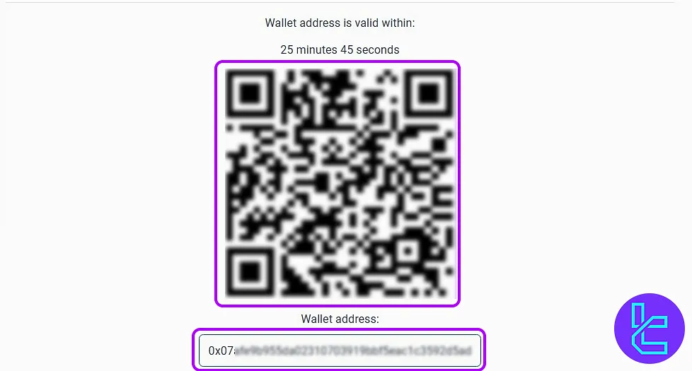 Scanning QR code for Esperio ERC20 payment