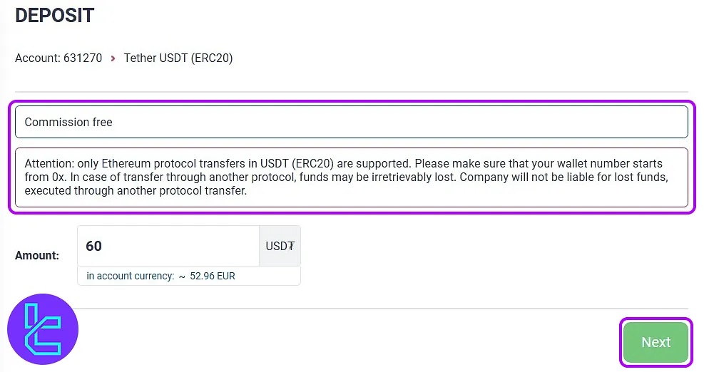 Ethereum compatibility warning for Esperio ERC20 cash in