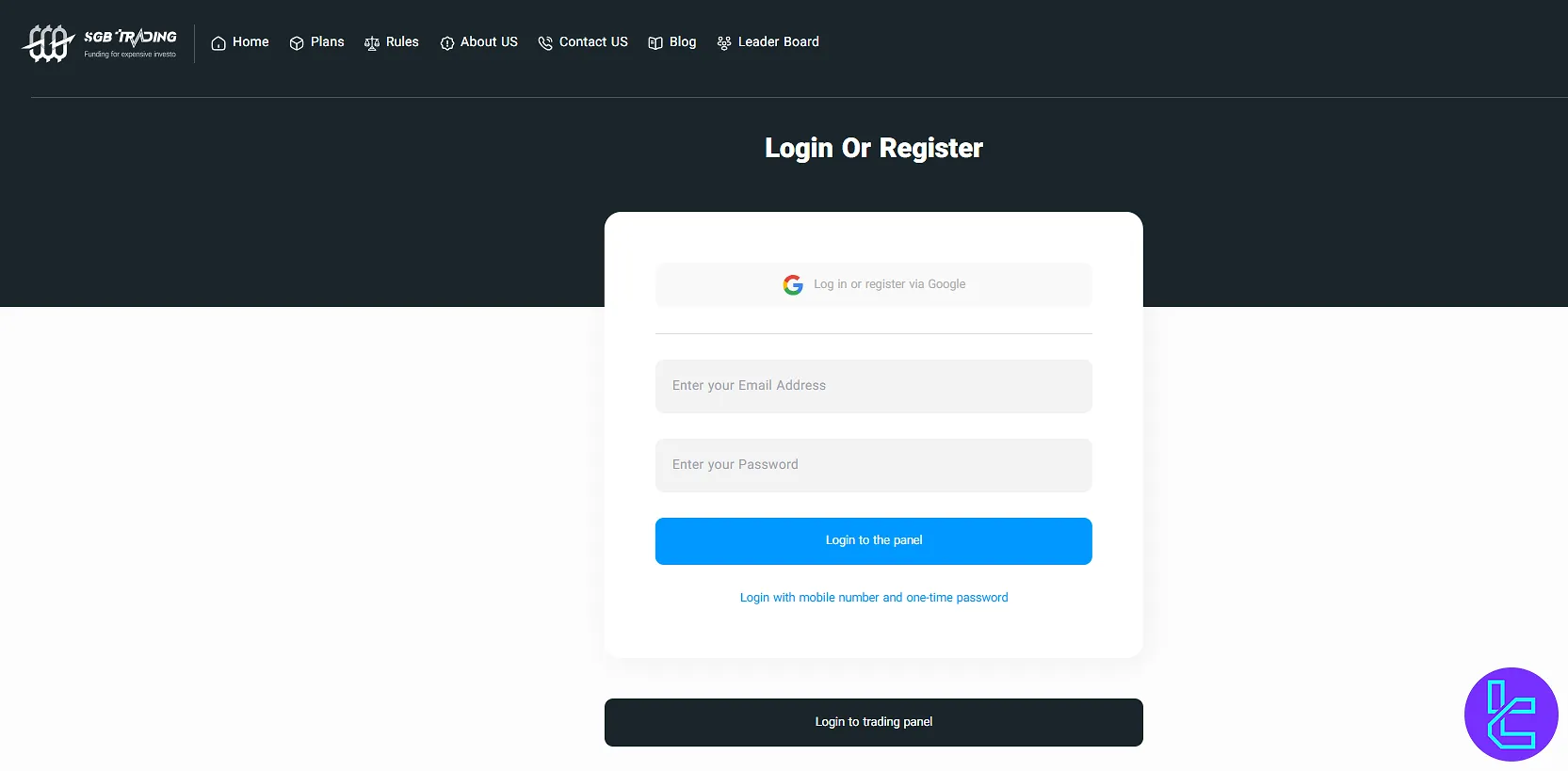 SGB Trading Registration