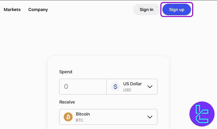 Currency.com signup section