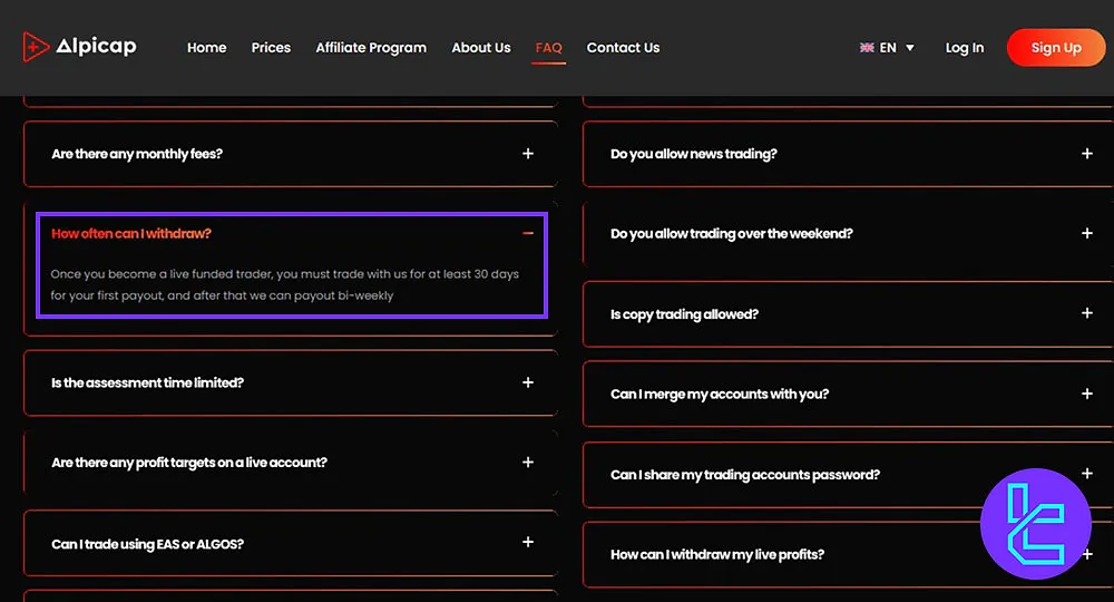 Alpicap Payout Schedule