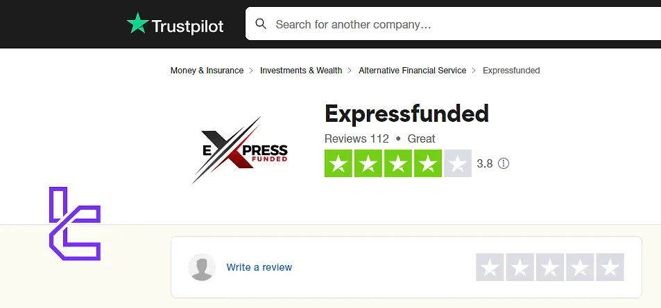 Express Funded Prop Firm on TrustPilot