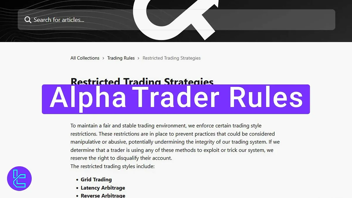 Alpha Trader Rules - Max Risk [1% of Total Balance] 2025