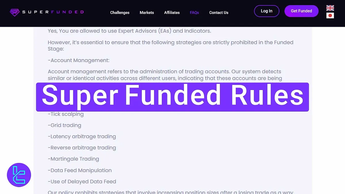 Super Funded Rules  - News Trading Restricted [10 Minutes B/A] 2025