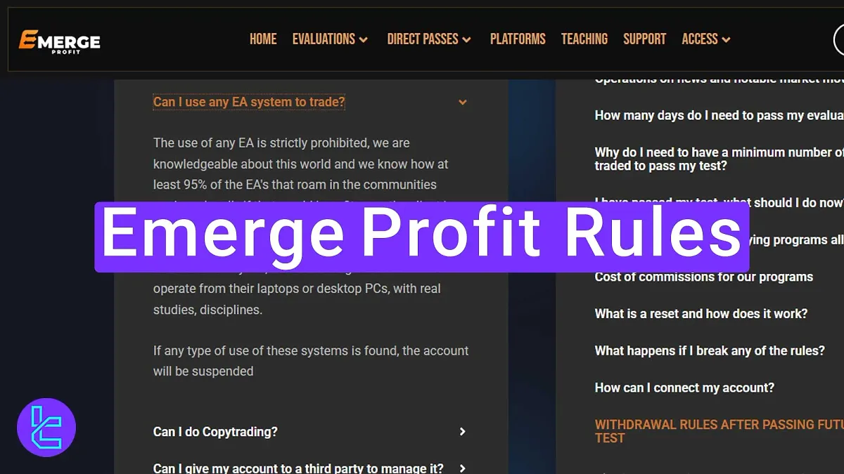 Emerge Profit Rules  - Consistency Rule [50%] 2025