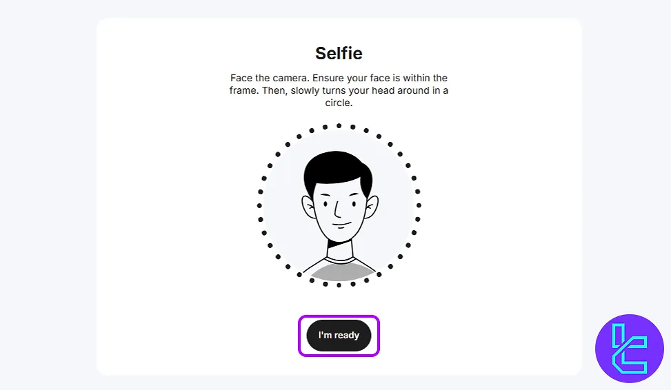 Selfie capture for PointPay account approval