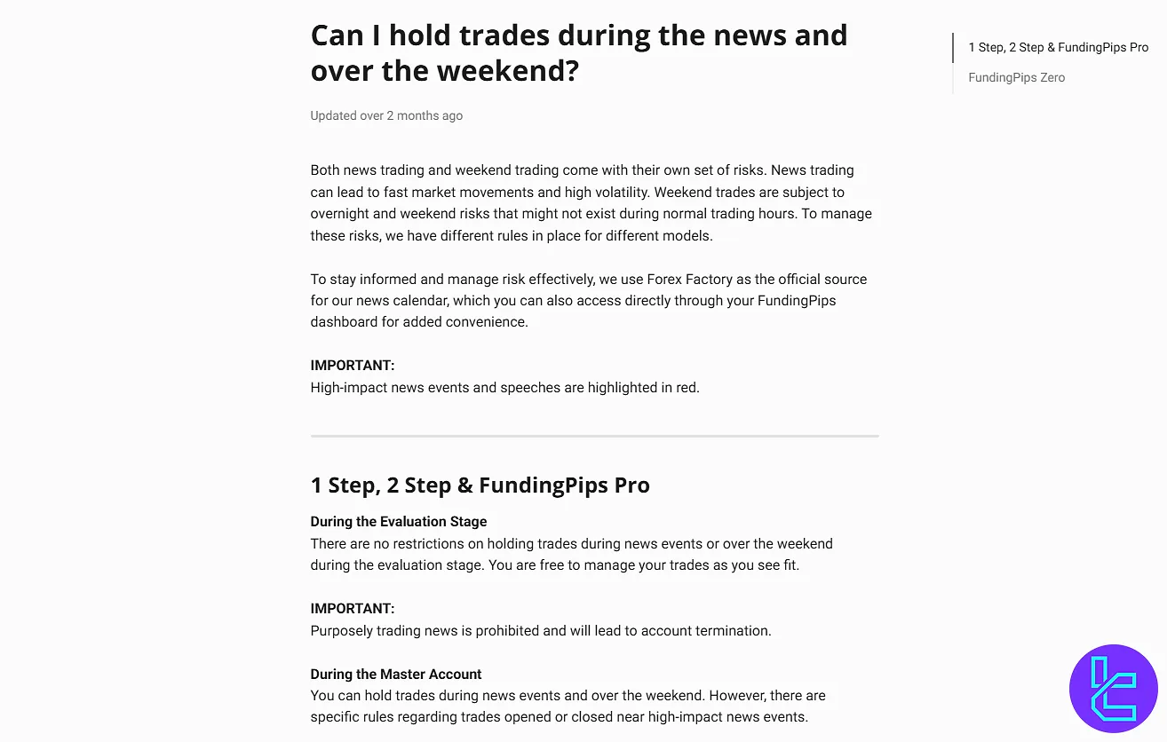 FundingPips rules