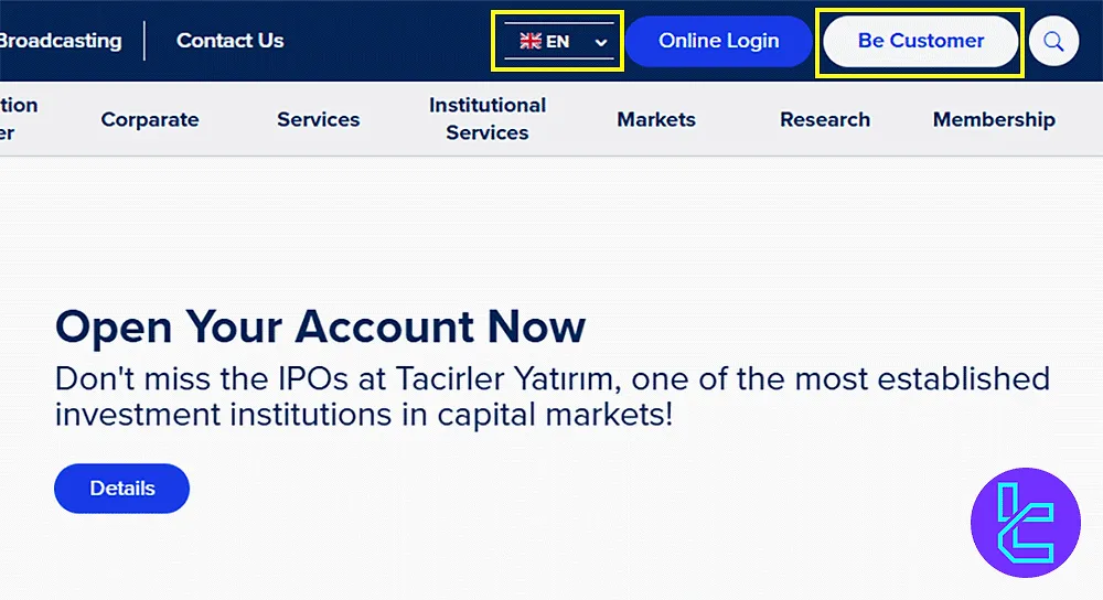 Tacirler Yatırım Sign Up
