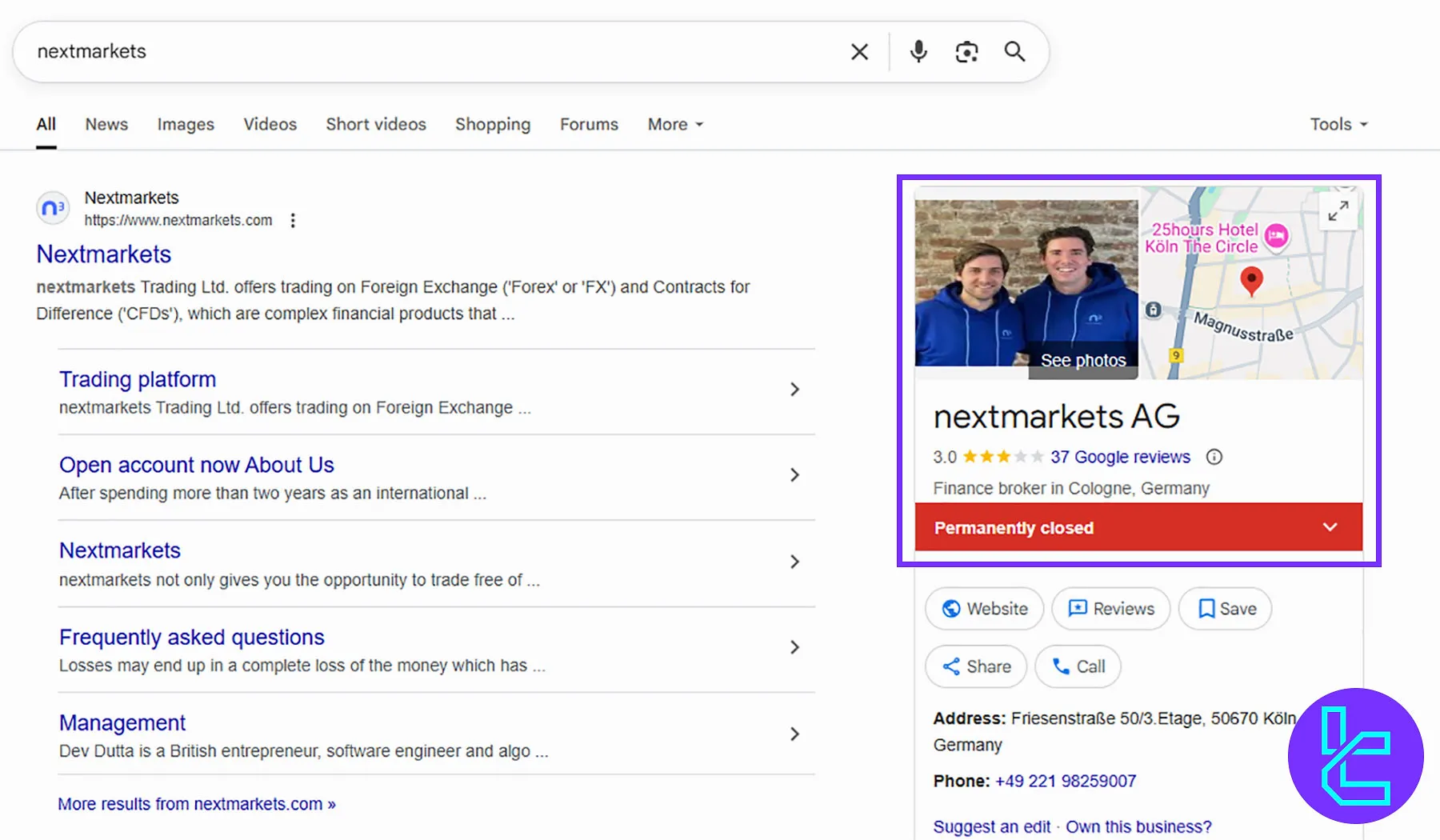 Nextmarkets Broker Closure