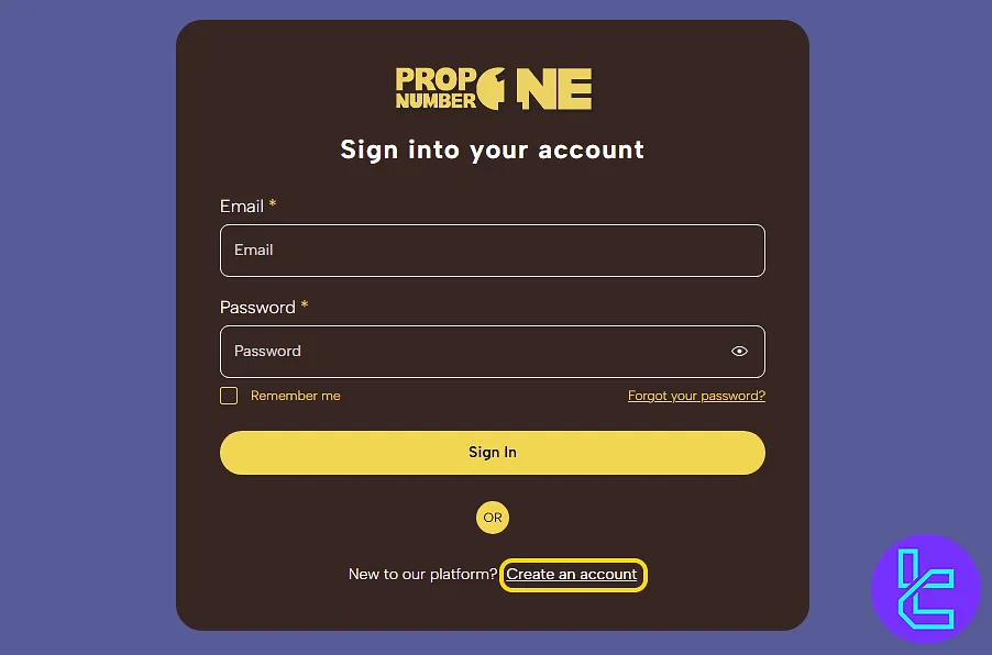 Prop Number One signup section
