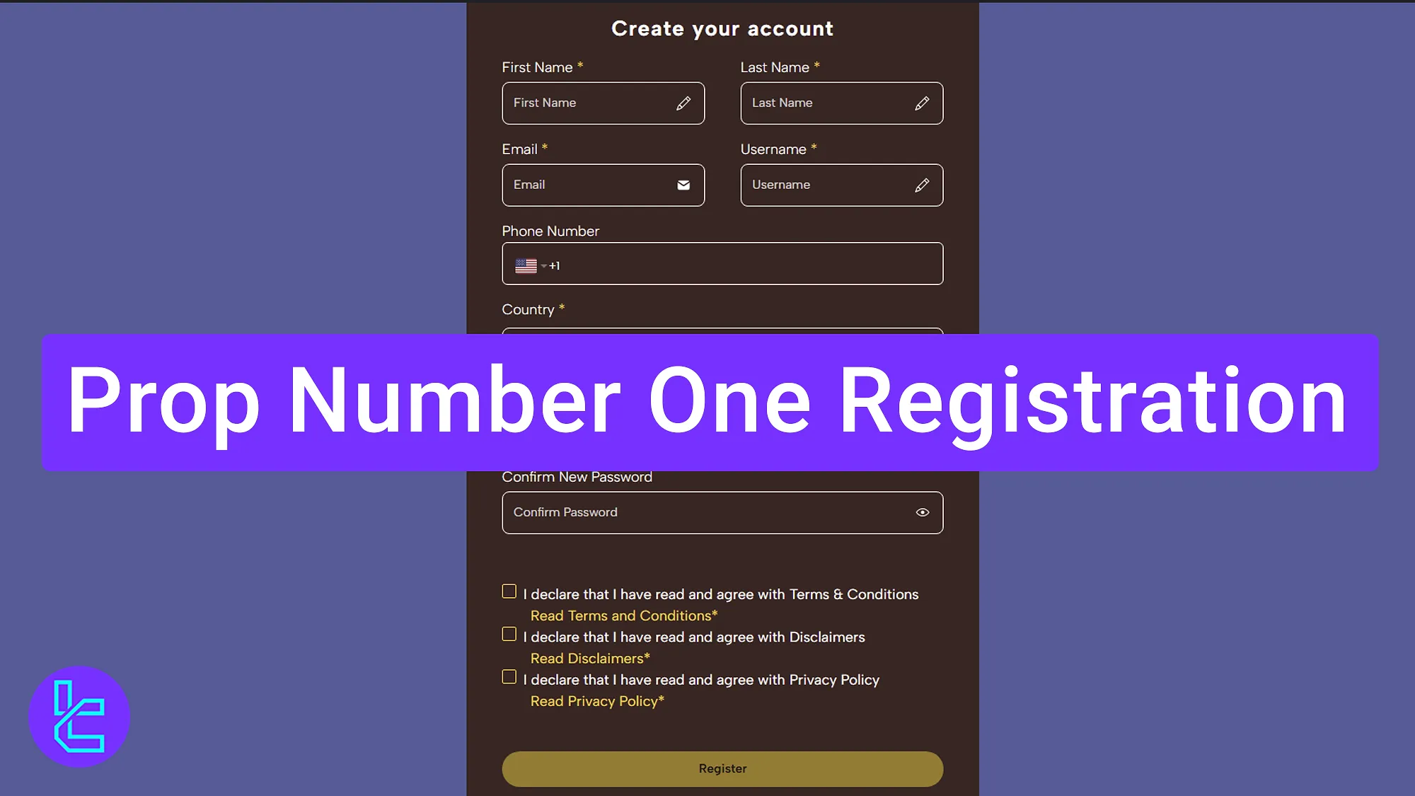 Prop Number One Registration 2025 [Simple 2-Step Account setup]