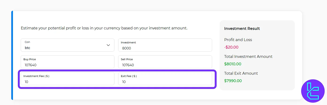Buy and sell fees