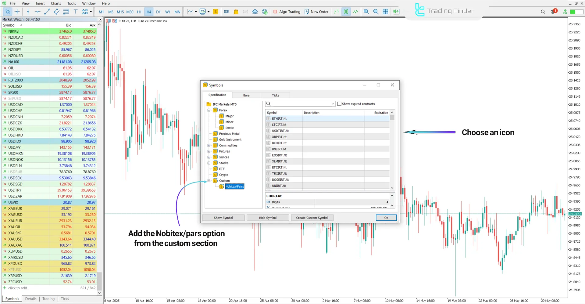 Connect Nobitex to MetaTrader 5 – Expert – [TradingFinder] 2
