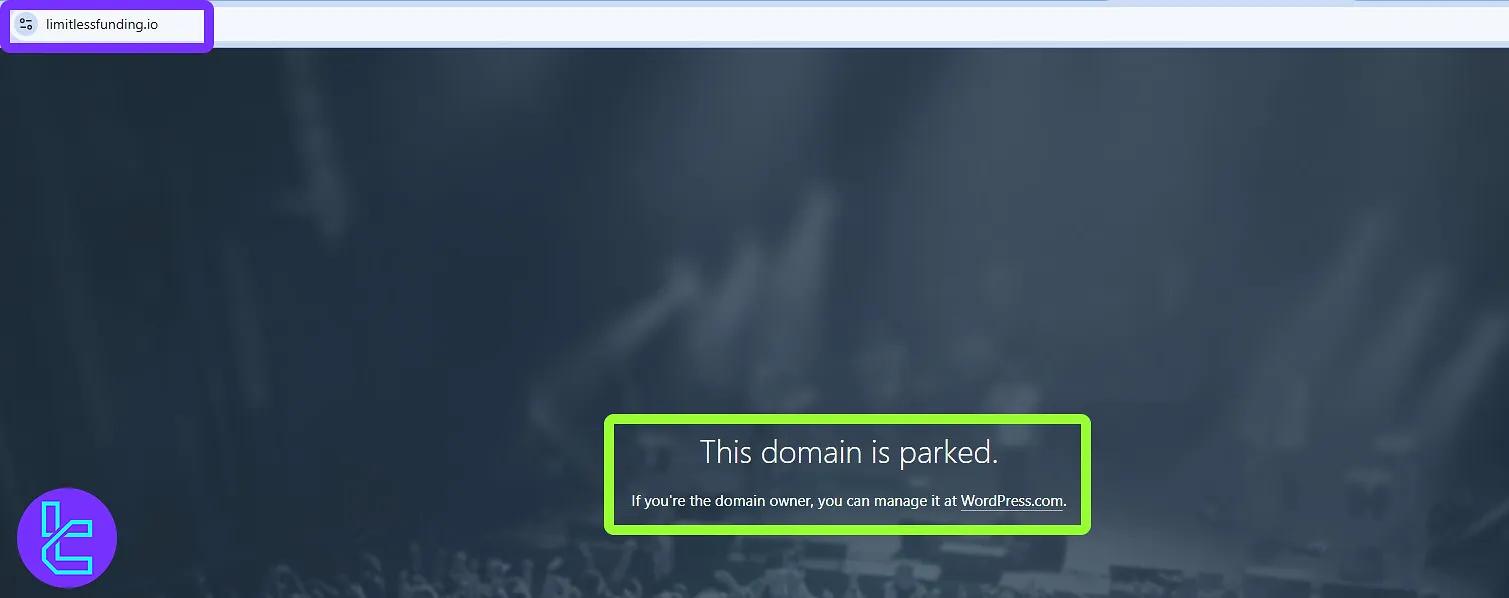 Limitless Funding website is inactive