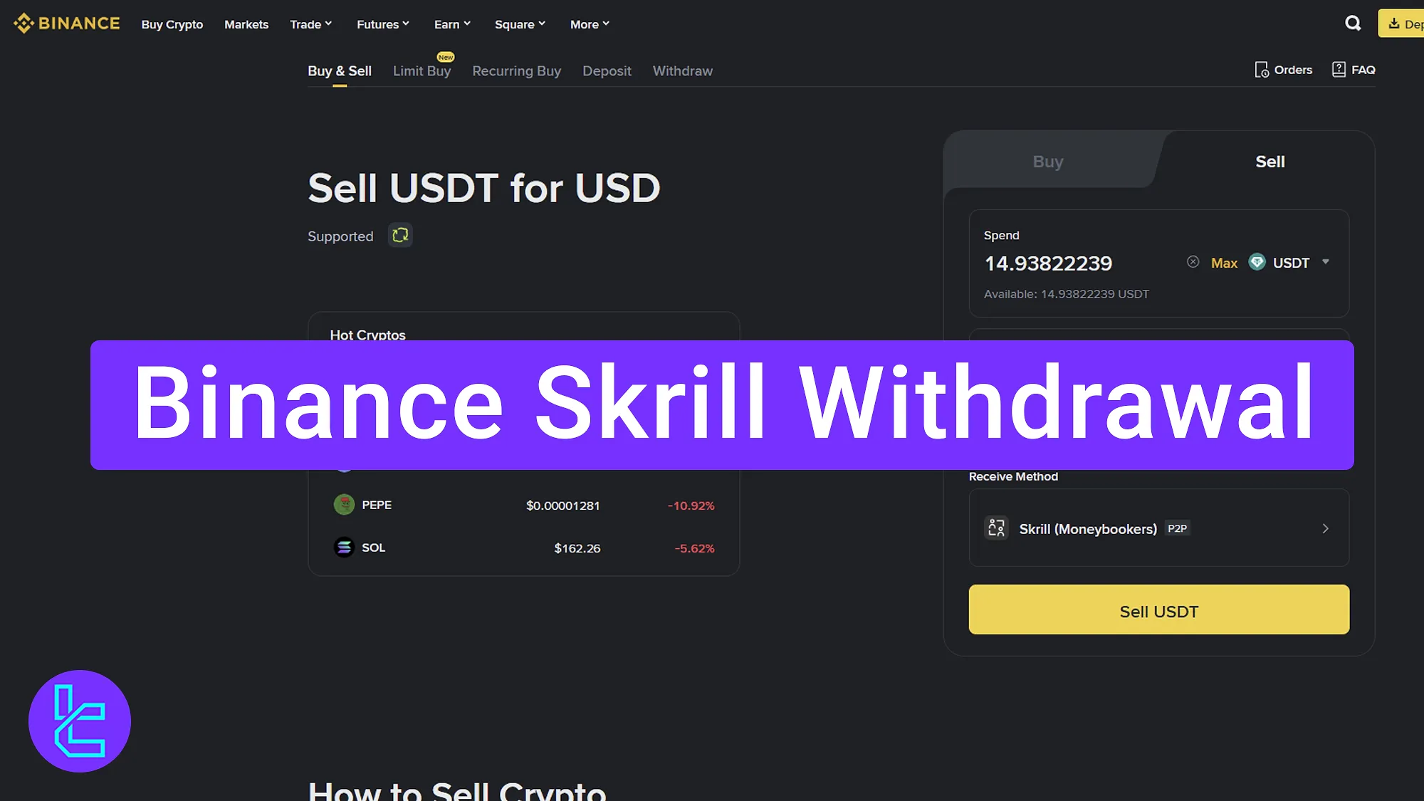 Step-by-step Binance Skrill payout process