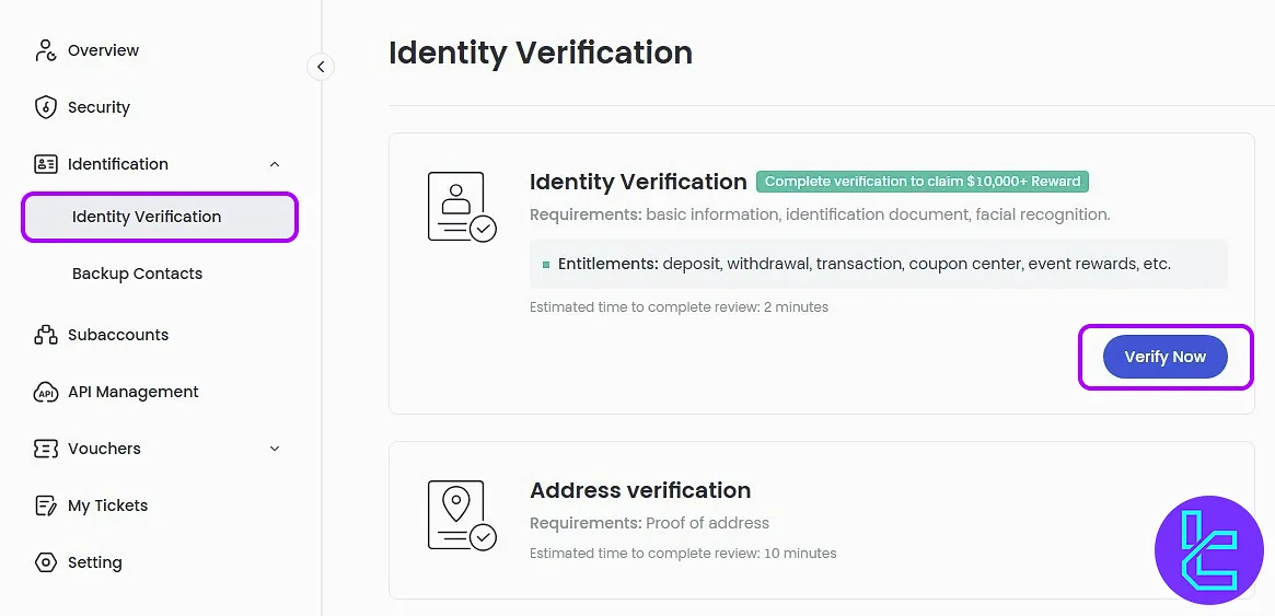 Start the Gate.io KYC process