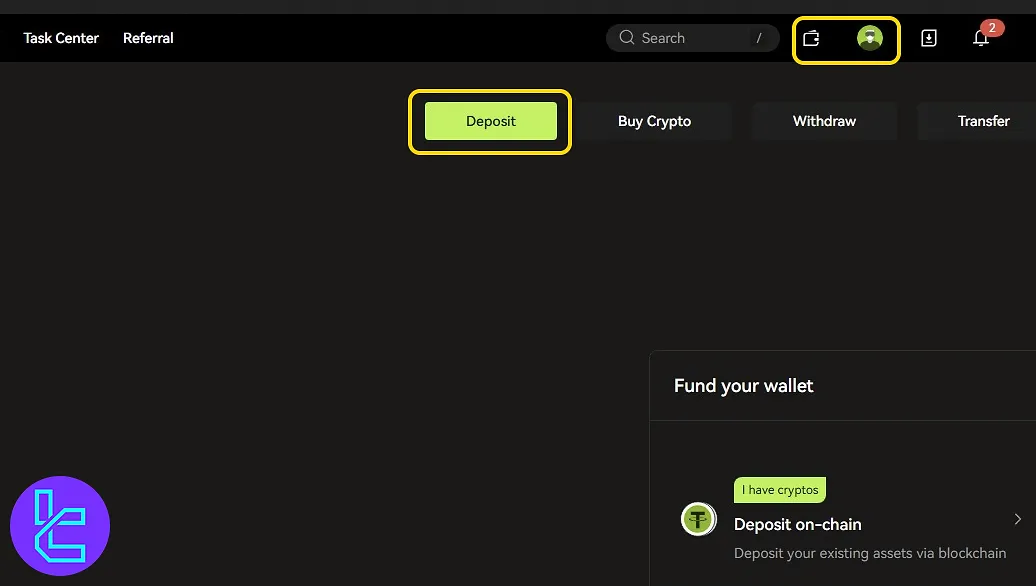 Bitunix TRC20 cash in access