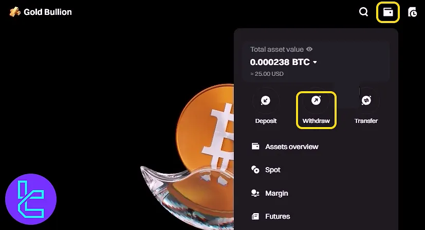 Bitget TRC20 cash out wallet section