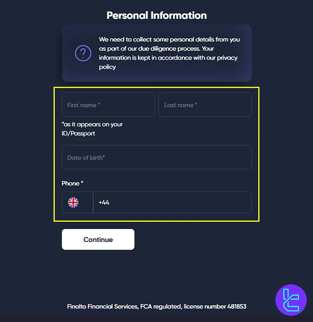 Markets.com personal information