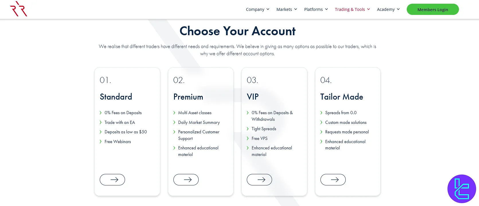 Errante EU Account Types