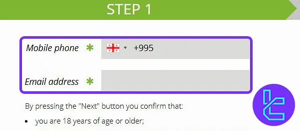 FreshForex Sign Up