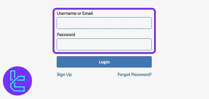 Coinut login page with fields for username/email and password