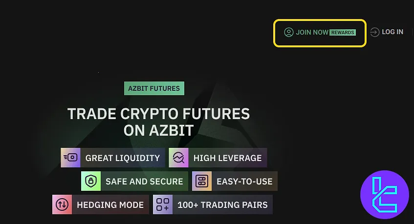 Access the Azbit signup page