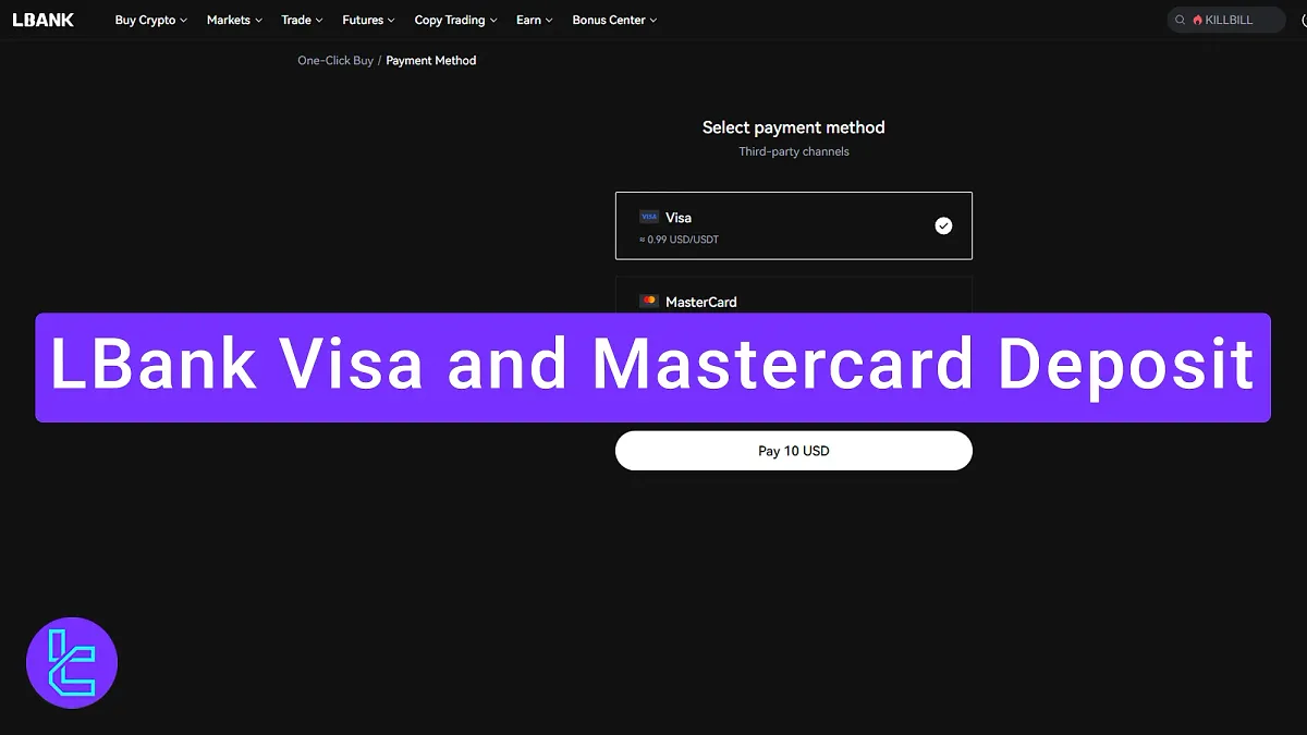 LBank Visa and MasterCard Deposit 2025  - Expiry date, CVV2, SMS [8 Steps] 