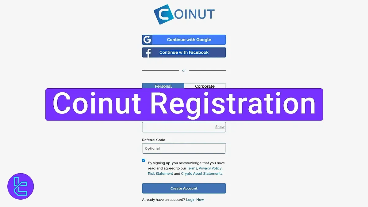 Coinut Registration 2025 [3 Steps with Email Verification]