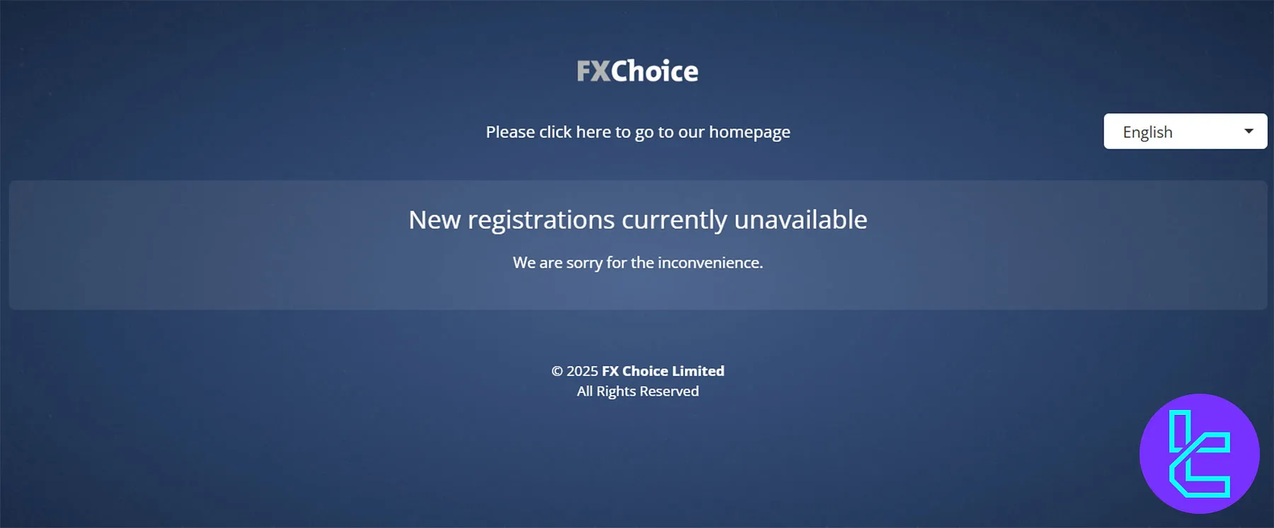 FXChoice Registration Page