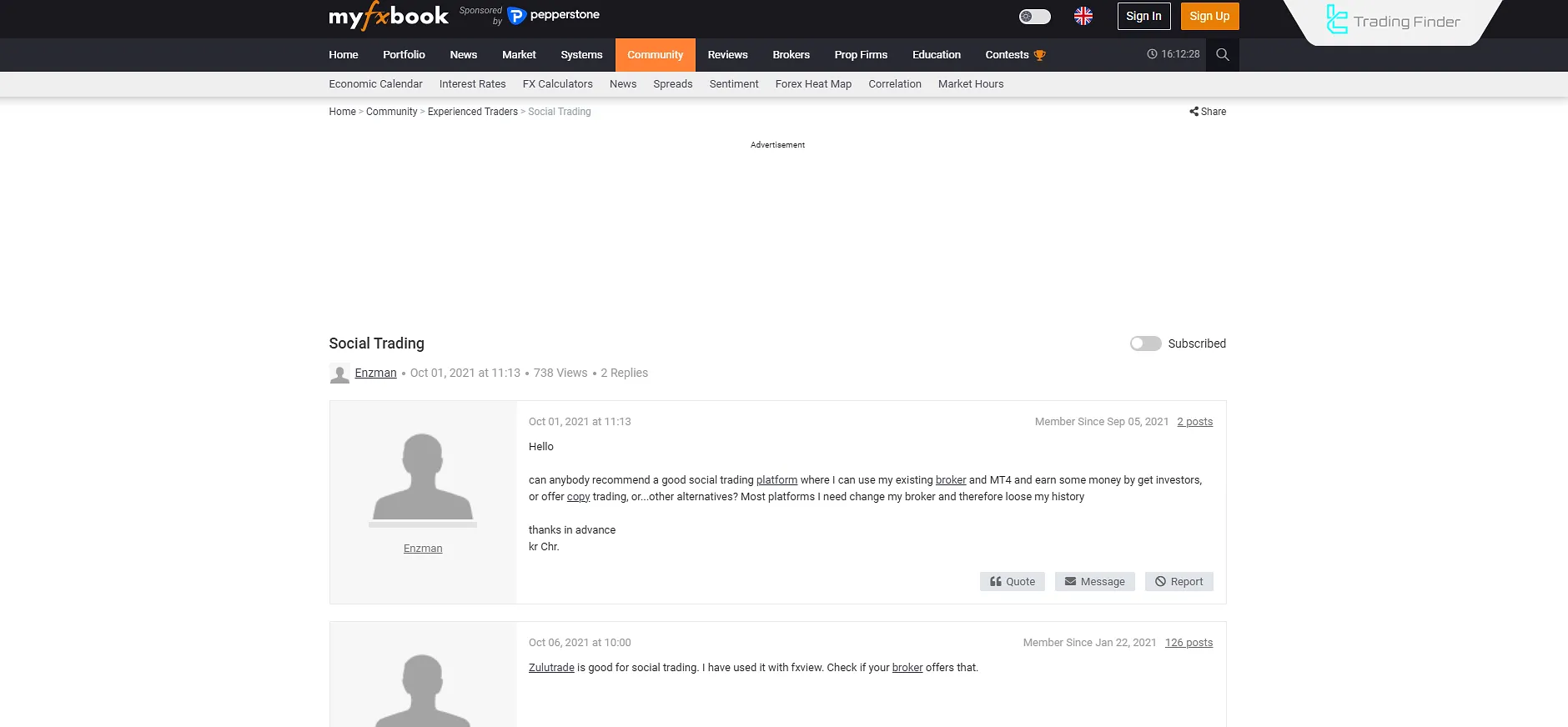 Myfxbook Platform