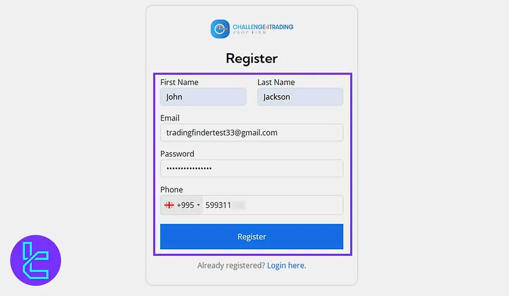 C4T registration form