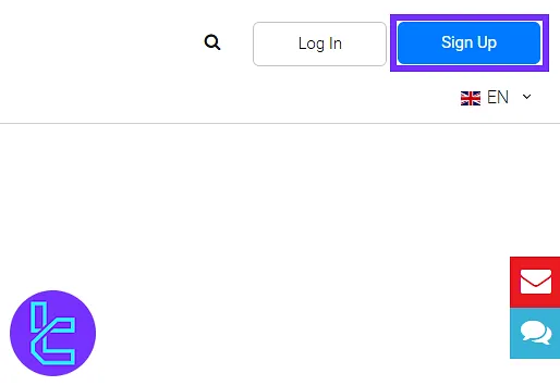 BDSwiss sign-up button on the website