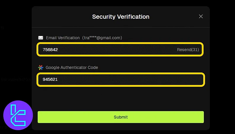 Verifying USDT ERC20 payout request in the Bitunix dashboard