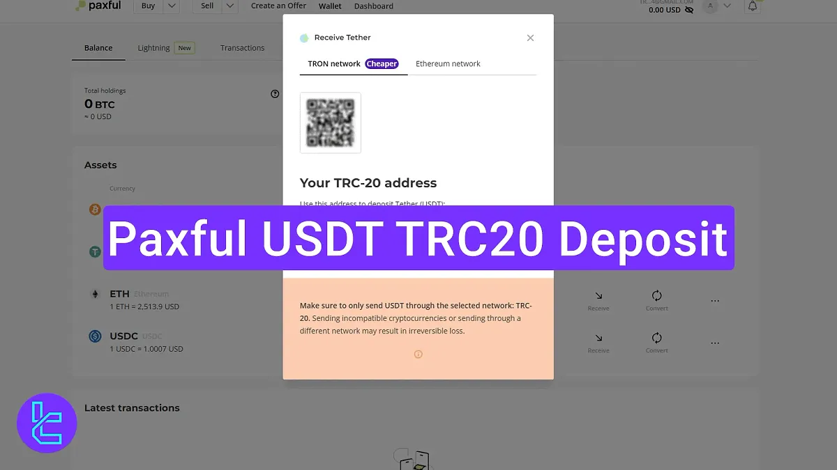 Paxful USDT TRC20 Deposit 2025 [Fund Your Account with $0 Fees]