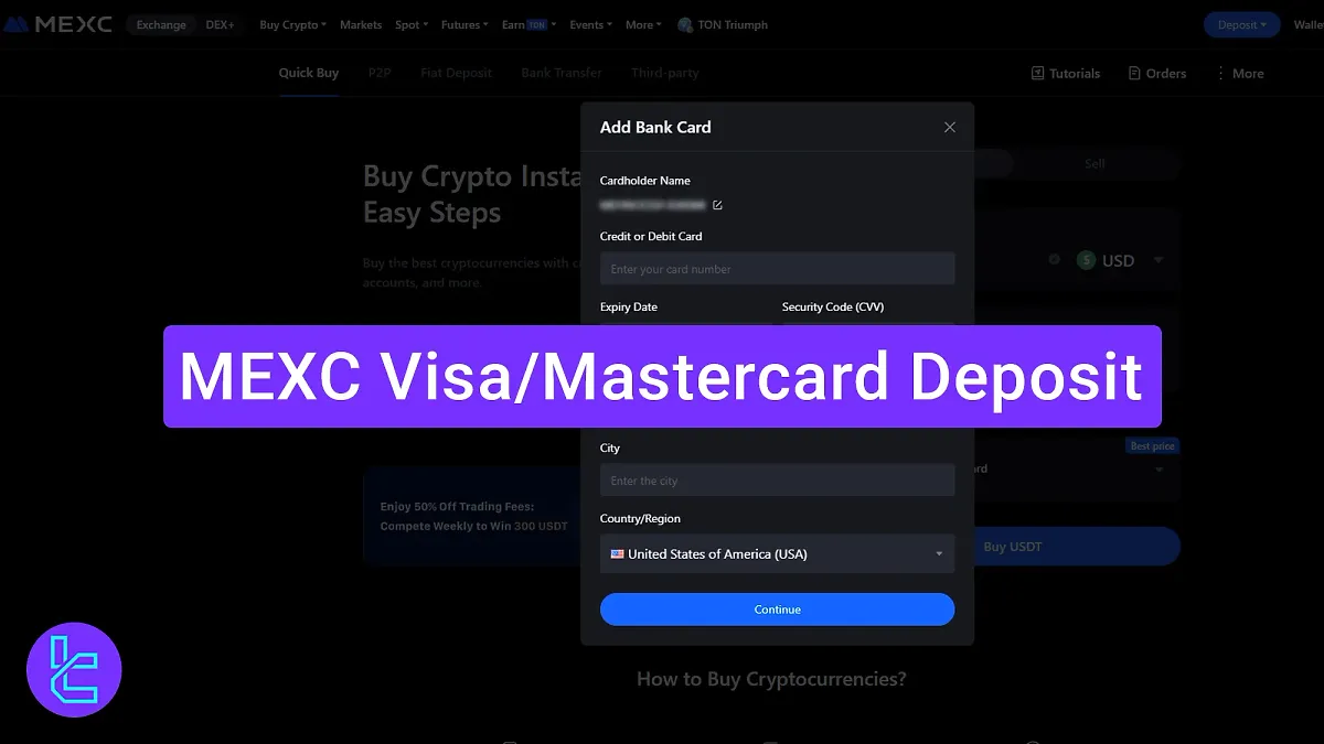 MEXC Visa/MasterCard Deposit 2025 [3-Step Credit/Debit Card Funding]