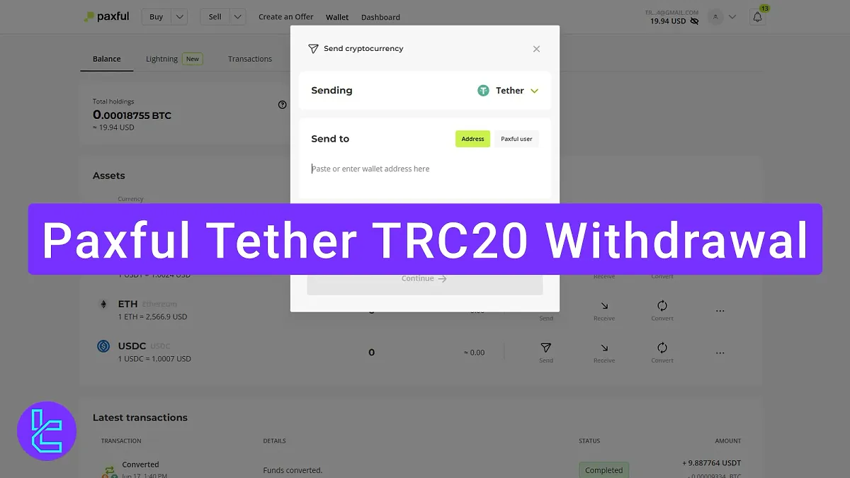Paxful Tether TRC20 Withdrawal 2025 – [3 USDT Fee Applies] 