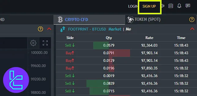 BitEclipse sign-up form the trading platform