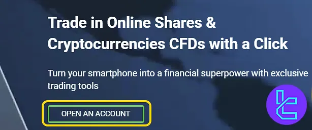 Sign Up button in XLNTrade