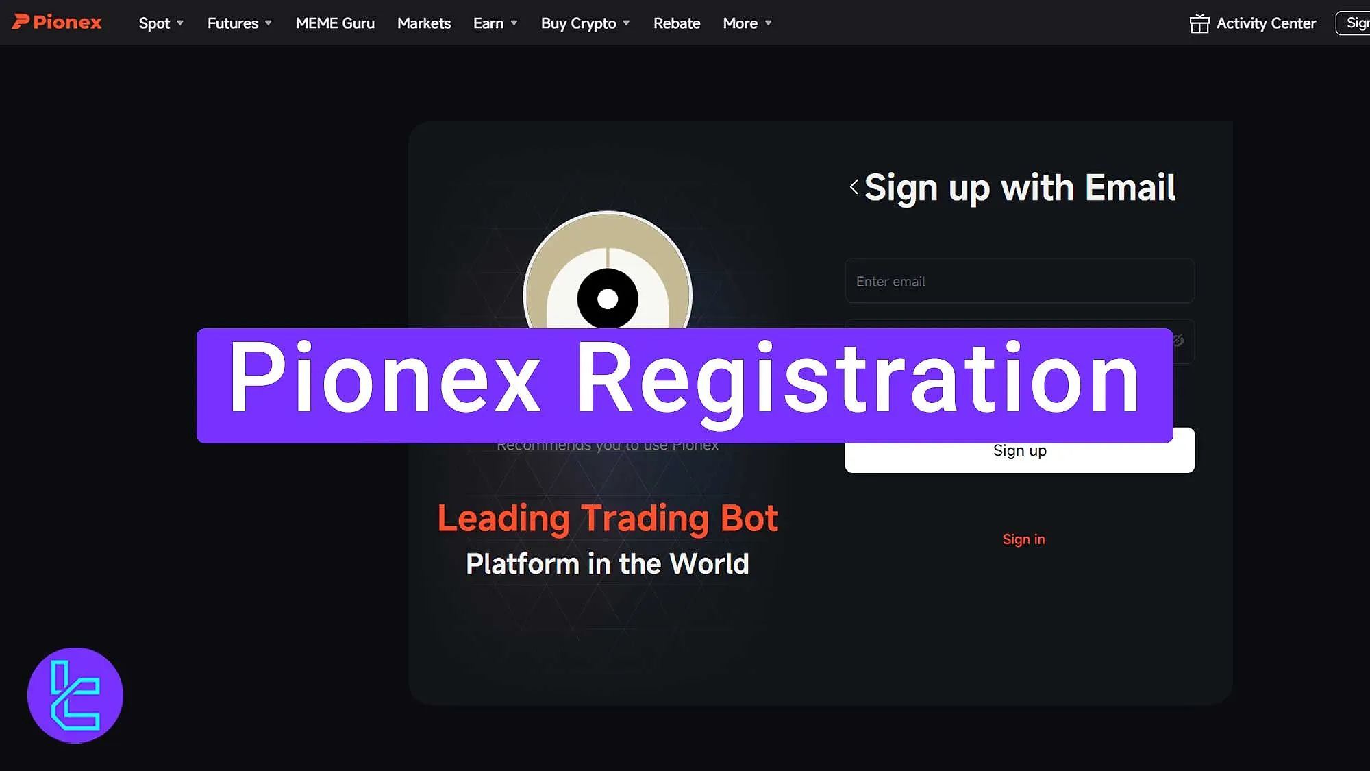 Pionex registration 2026 - Sign up in Less than 3 Minutes