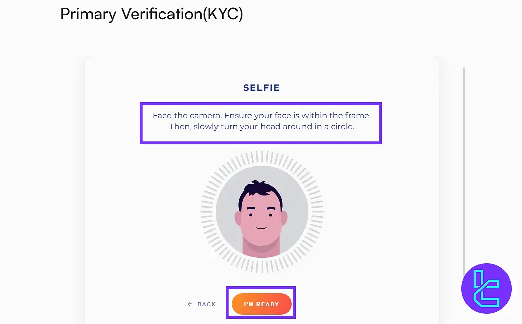 CoinW KYC face scan