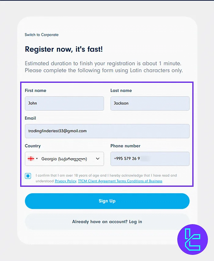 Traders Trust Registration