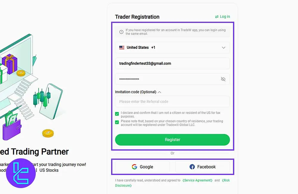 Tradewill Registration